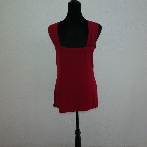 Green & brown V-neck Tank Top - Picture 7 of 8